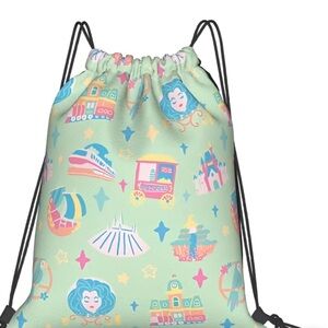 Preppy Pastel Theme Park Attractions Drawstring bag